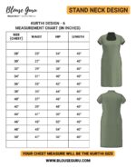 Blouse Guru Kurthi Design 6 Measurement Chart